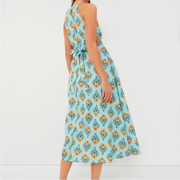 Moon River Mint Multi Maxi Dress Large Blue/Orange Nwt‎ - Picture 3 of 7